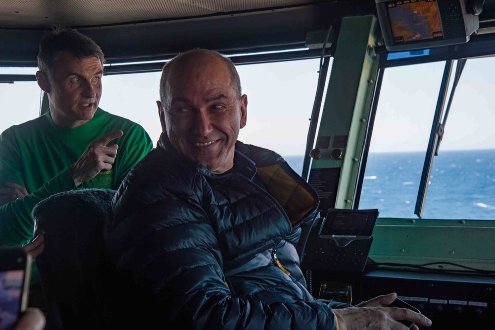 The Harry S. Truman Carrier Strike Group is on a scheduled deployment in the U.S. Sixth Fleet area of operations in support of naval operations to maintain maritime stability and security.