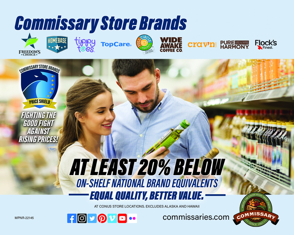 ‘EQUAL QUALITY, BETTER PRICE’: To help counter rising prices, stateside commissaries launch massive Commissary Store Brands Price Shield Event