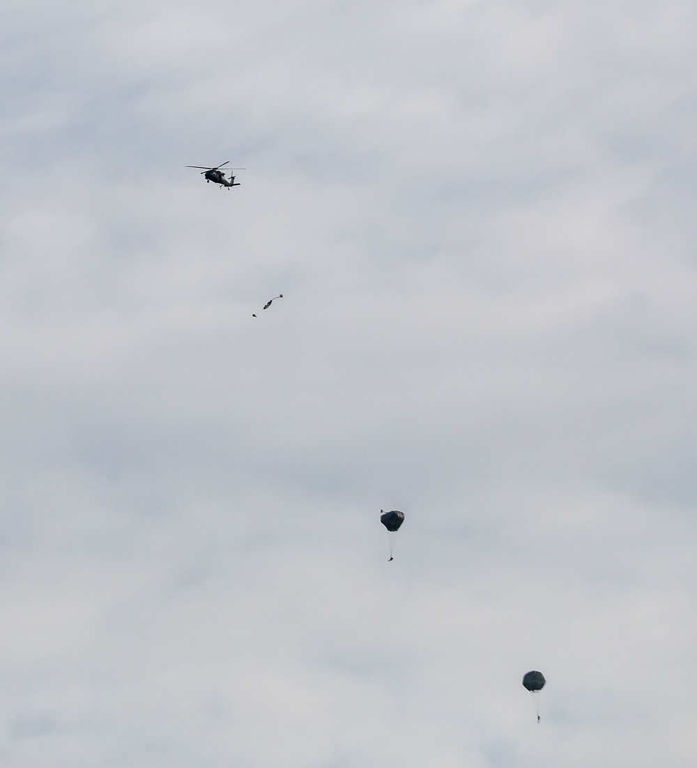 U.S. Army Paratroopers Conduct UH-60 Black Hawk Jump