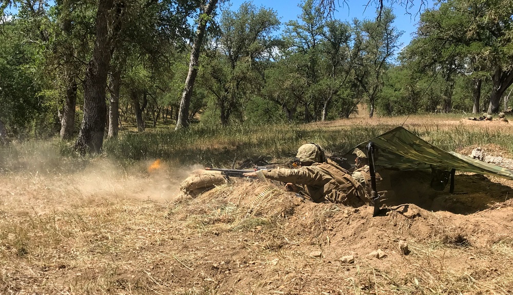 US Navy Seabees with NMCB-5 Man Fighting Positions During Squad Leader Field Training