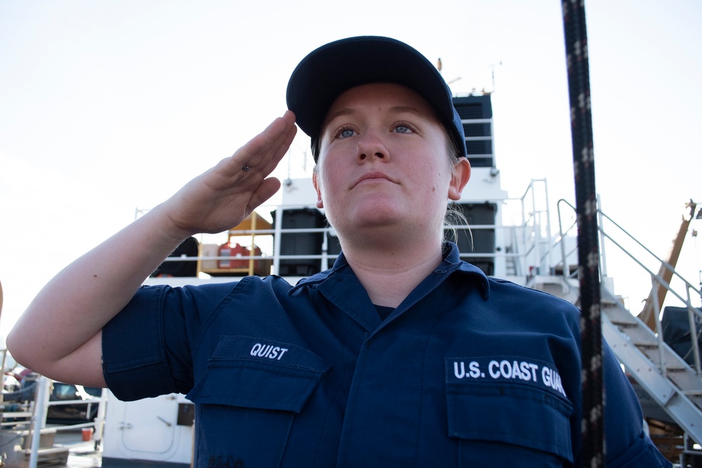 USCGC William Tate Works on Buoys on Delaware River