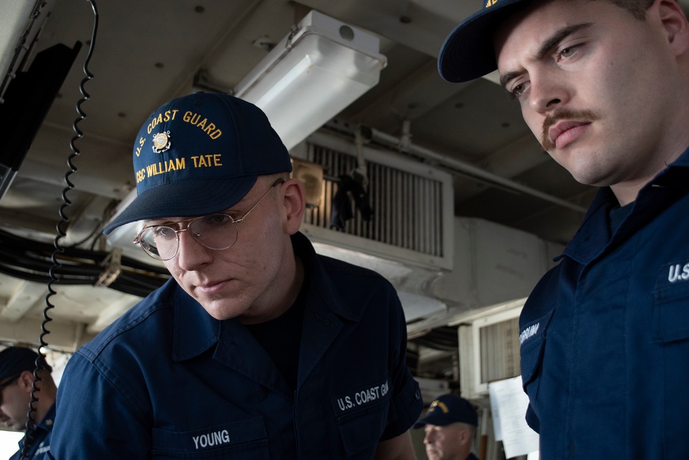 USCGC William Tate Works on Buoys on Delaware River