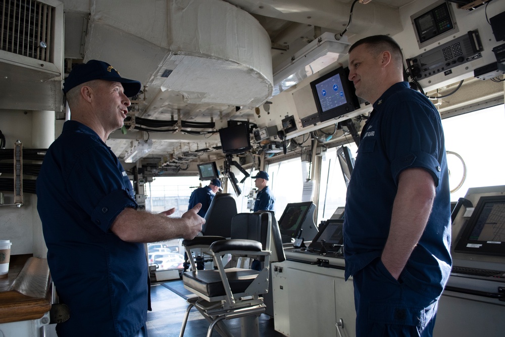 Master Chief Petty Officer of Coast Guard Reserve Visits USCGC William Tate