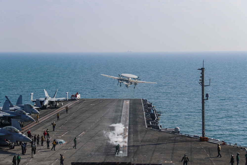 Abraham Lincoln conducts flight operations