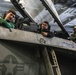 Abraham Lincoln Sailors conduct aircraft maintenance