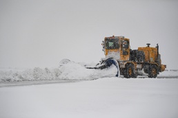 Dirt Boyz work tirelessly to clear airfield amidst blizzard