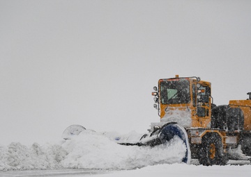 Dirt Boyz work tirelessly to clear airfield amidst blizzard