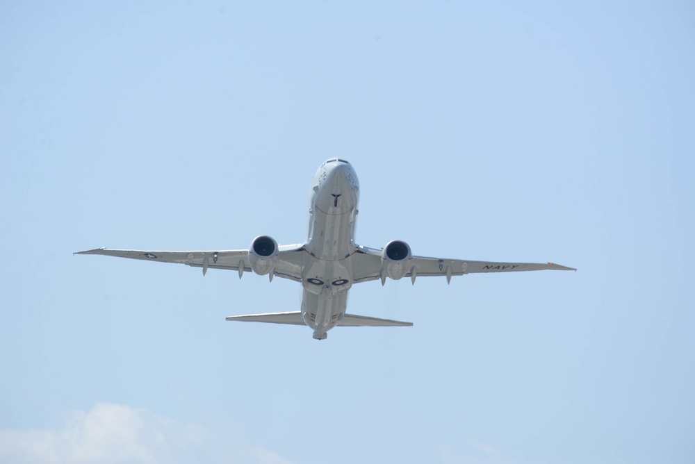 P-8A Poseidon Flies Overhead
