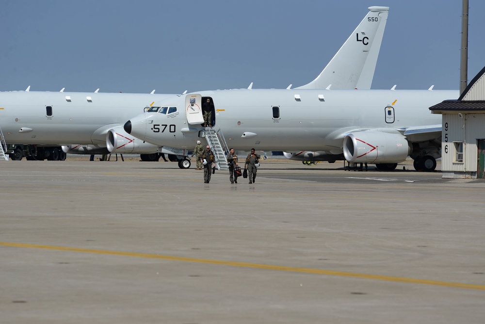 VP-8 Air Crew Walks the Flight line