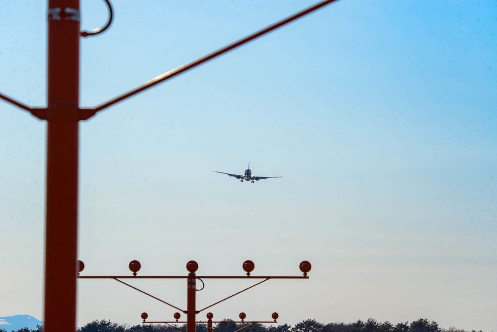 Fighting Tiger P-8A approaches Misawa AFB