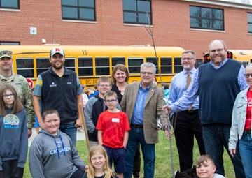 Community plants Arbor Day trees at Nebraska National Guard Museum