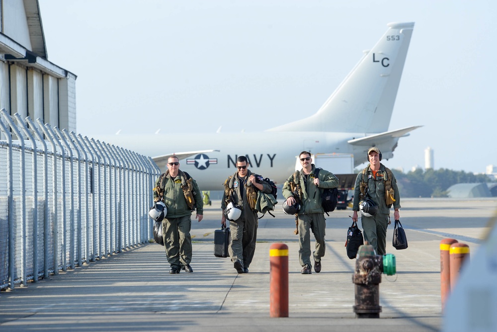 VP-8 CAC 10 Crew Walks The Misawa Flight Line