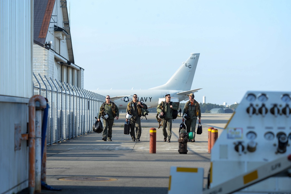 VP-8 CAC10 Crew Walks Misawa Air Base following Mission Flight