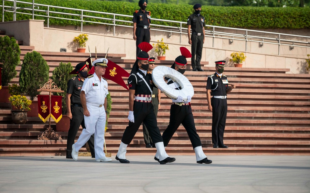 USINDOPACOM Commander Adm. John Aquilino travels to India for the Raisina Dialogue 2022