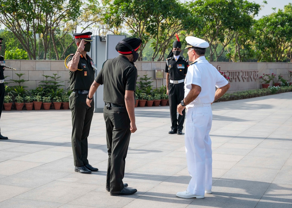 USINDOPACOM Commander Adm. John Aquilino travels to India for the Raisina Dialogue 2022