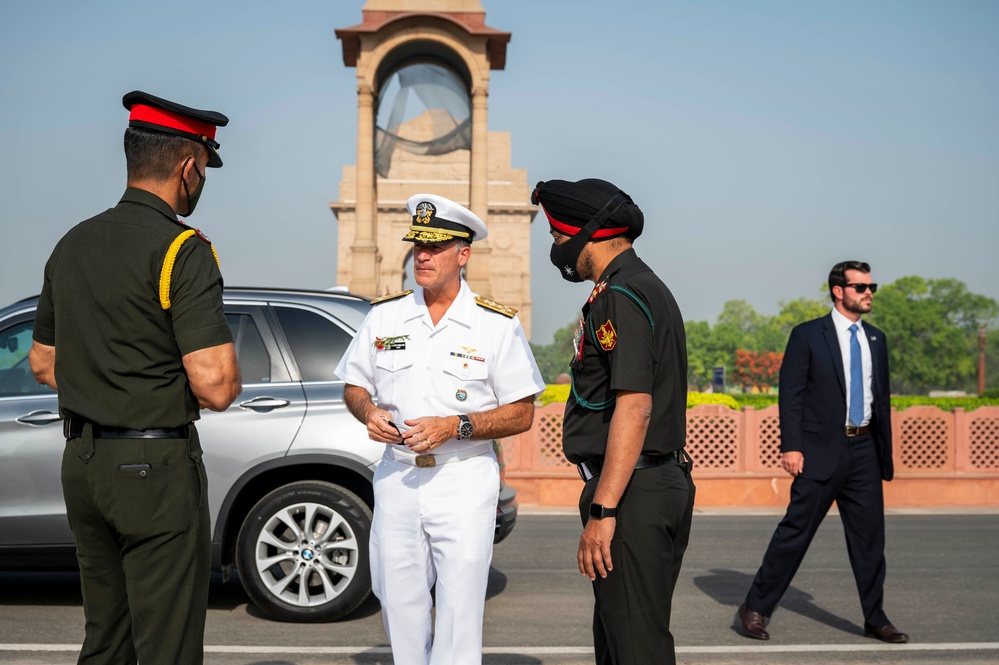 USINDOPACOM Commander Adm. John Aquilino travels to India for the Raisina Dialogue 2022