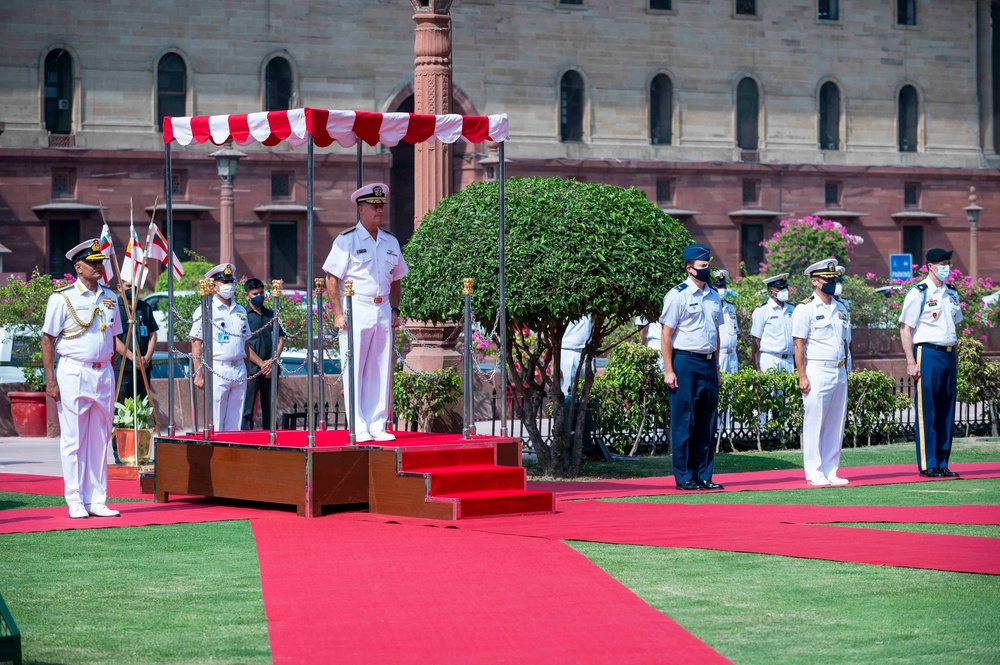 USINDOPACOM Commander Adm. John Aquilino travels to India for the Raisina Dialogue 2022