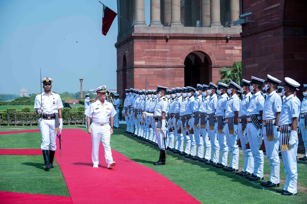 USINDOPACOM Commander Adm. John Aquilino travels to India for the Raisina Dialogue 2022