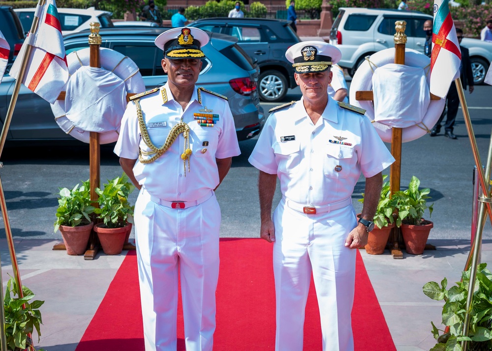 USINDOPACOM Commander Adm. John Aquilino travels to India for the Raisina Dialogue 2022