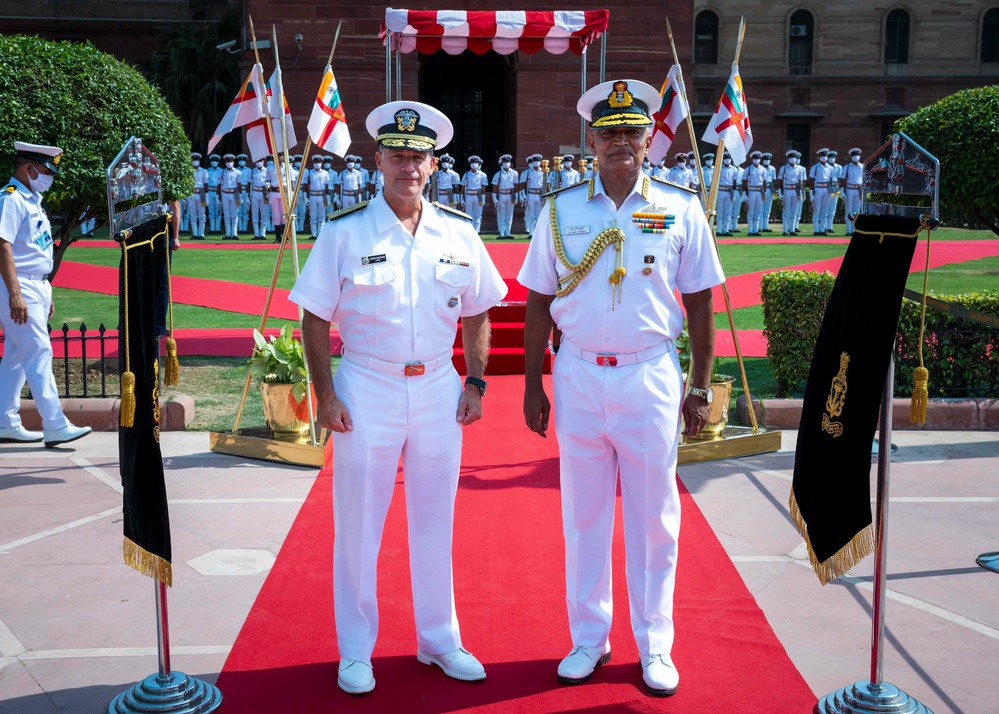 USINDOPACOM Commander Adm. John Aquilino travels to India for the Raisina Dialogue 2022