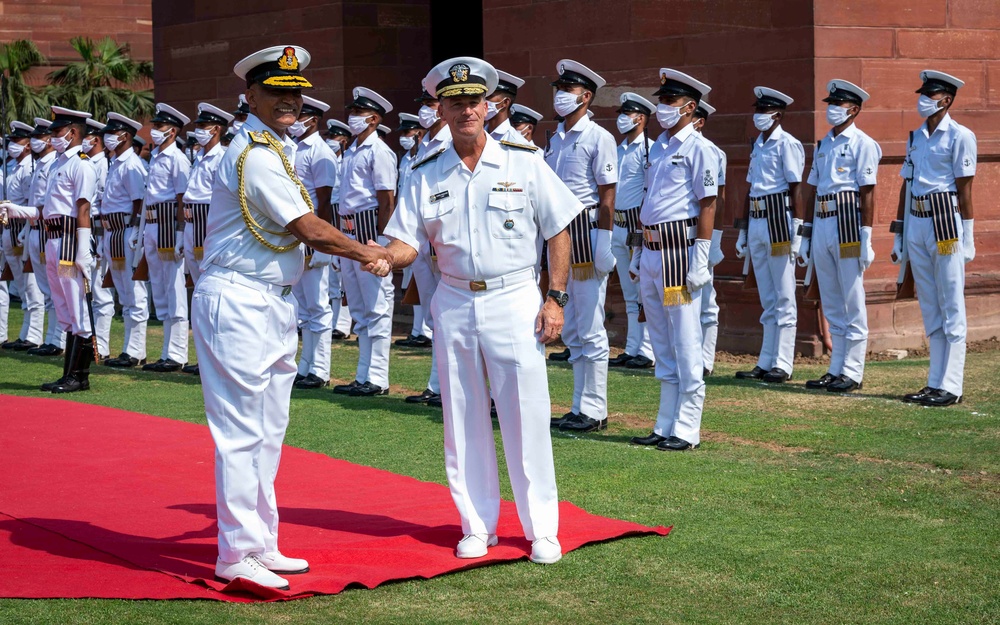 USINDOPACOM Commander Adm. John Aquilino travels to India for the Raisina Dialogue 2022