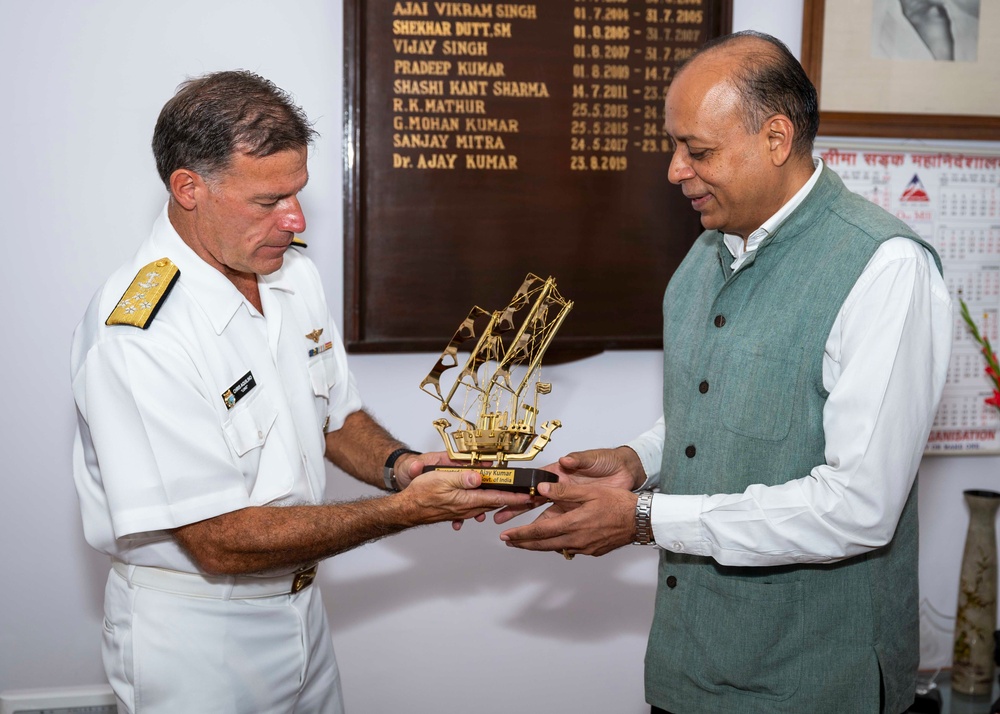 USINDOPACOM Commander Adm. John Aquilino travels to India for the Raisina Dialogue 2022