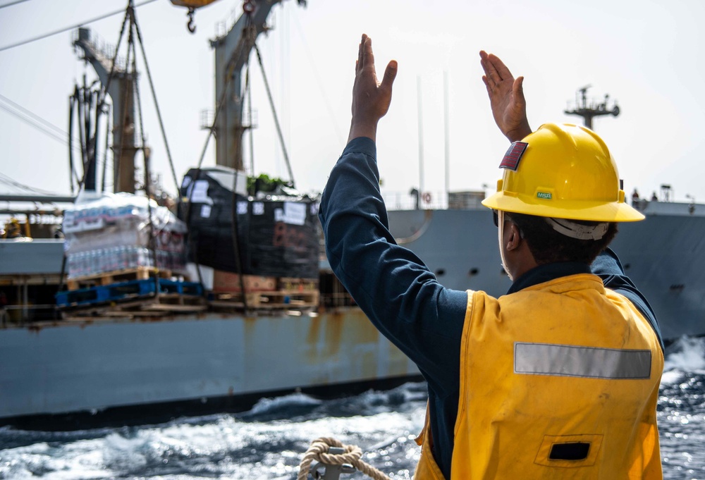 USS Jason Dunham (DDG 109) Conducts Replenishment-at-Sea With USNS Laramie (T-AO-203)