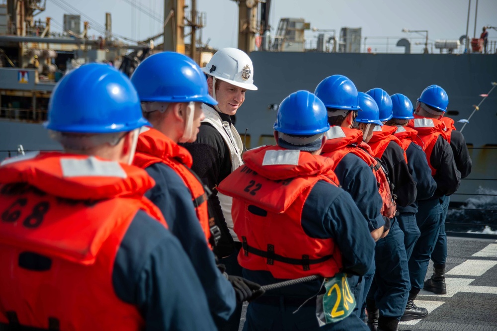 USS Jason Dunham (DDG 109) Conducts Replenishment-at-Sea With USNS Laramie (T-AO-203)