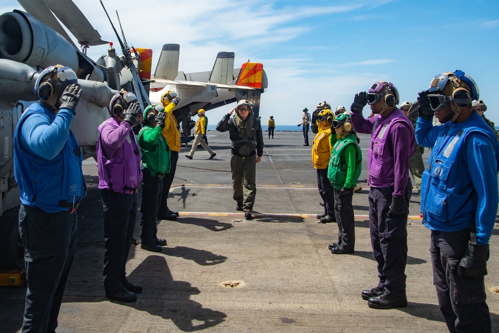 The Harry S. Truman Carrier Strike Group is on a scheduled deployment in the U.S. Sixth Fleet area of operations in support of naval operations to maintain maritime stability and security.