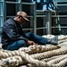 USS Carl Vinson (CVN70) Sailors Restore Frayed Mooring Lines