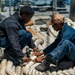 USS Carl Vinson (CVN70) Sailors Restore Frayed Mooring Lines