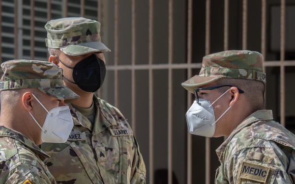 JTF-PR supports COVID-19 testing sites.