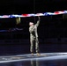 Indiana Guardsman rappels during Indy Fuel game