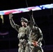Indiana Guardsman rappels during Indy Fuel game