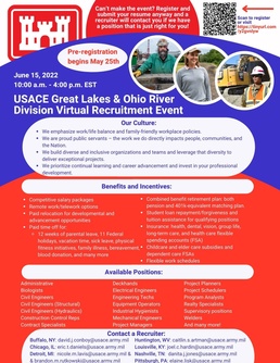 U.S. Army Corps of Engineers Great Lakes and Ohio River Division Virtual Recruiting Event