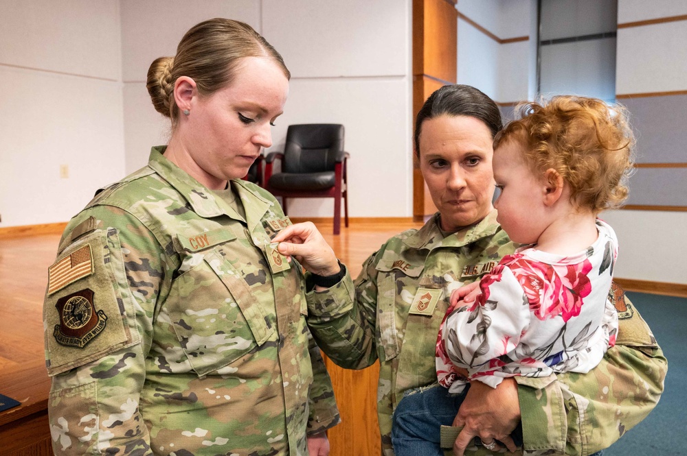 Airmen are promoted to Master Sgt.