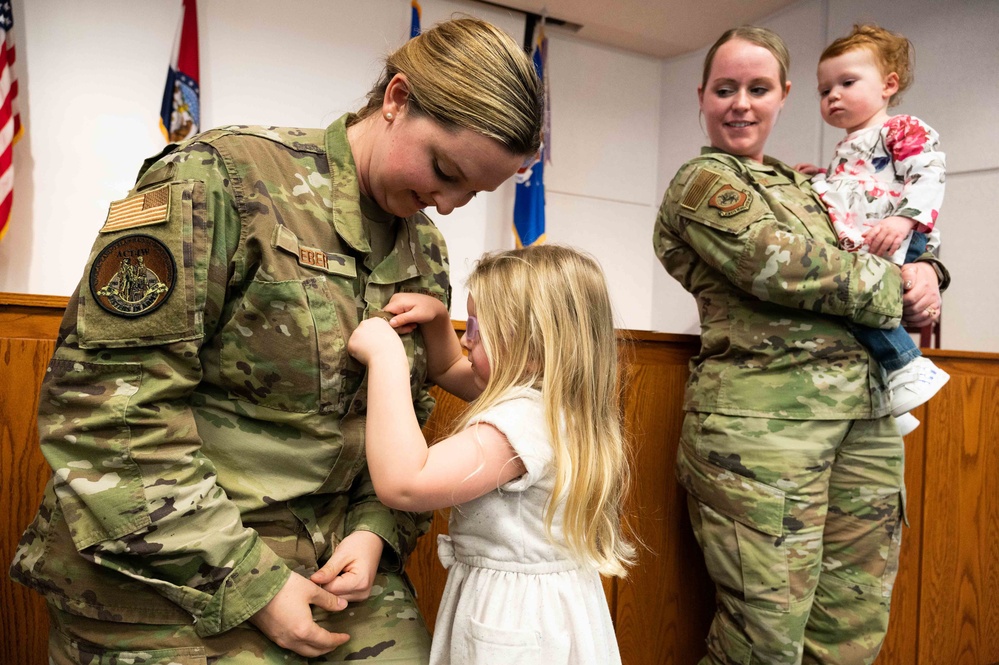 Airmen are promoted to Master Sgt.