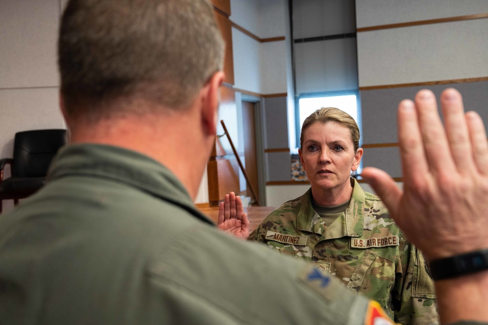 Airman gets reenlisted