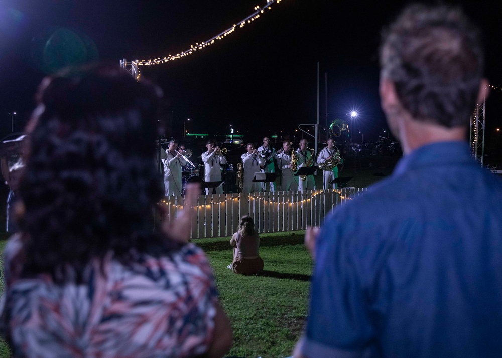 U.S. 7th Fleet Band performs at Elliot Springs Pop Up Food Truck Event