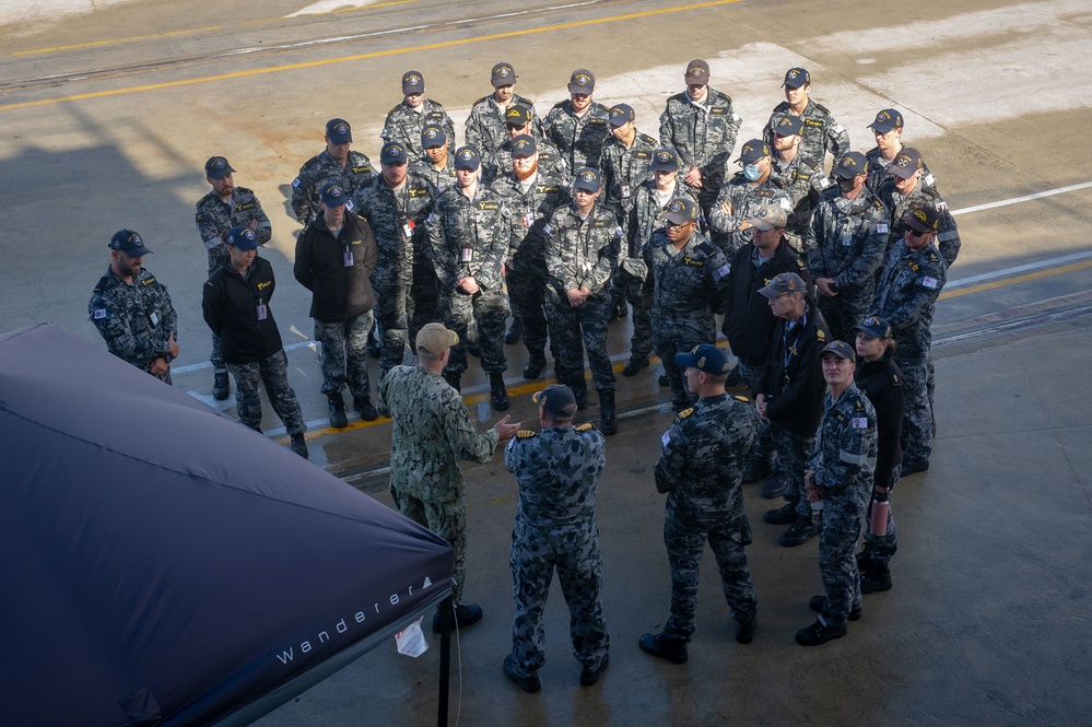 Members of the Australian Defence Force Tour Frank Cable