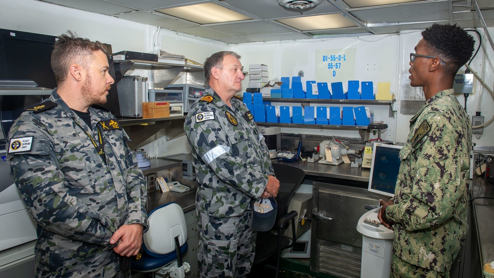 Members of the Australian Defence Force Tour Frank Cable