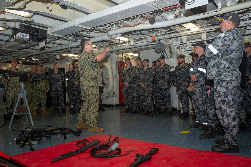 Members of the Australian Defence Force Tour Frank Cable