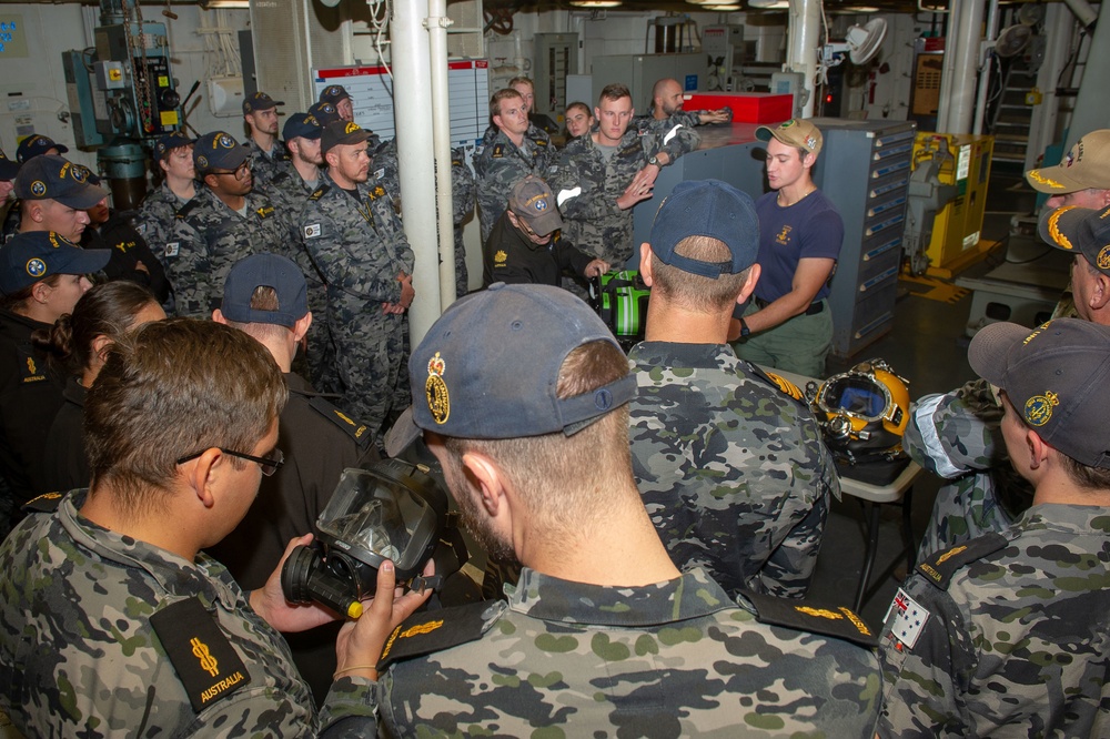 Members of the Australian Defence Force Tour Frank Cable