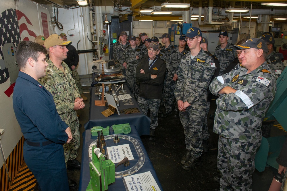 Members of the Australian Defence Force Tour Frank Cable