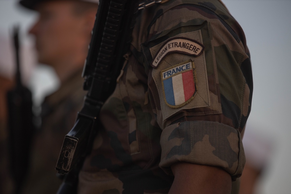 French Foreign Legionnaires and U.S. Marines commemorates the Battle of Camarone