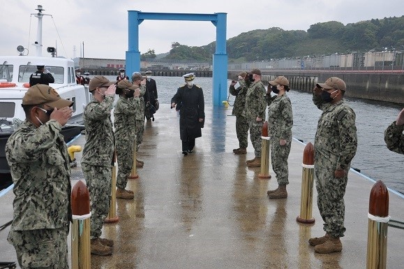 Adm. Ryo Sakai tours Naval Beach Unit 7