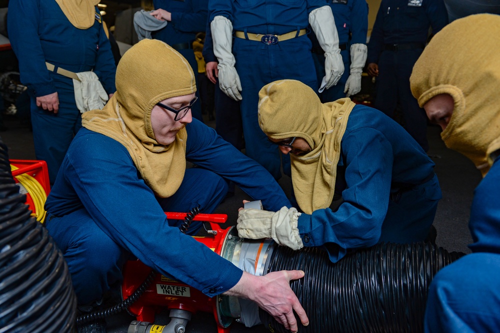 The Harry S. Truman Carrier Strike Group is on a scheduled deployment in the U.S. Sixth Fleet area of operations in support of naval operations to maintain maritime stability and security.