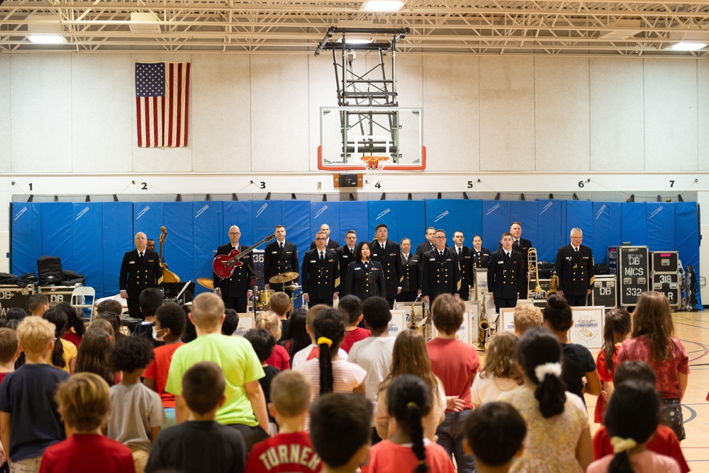 U.S. Navy Band Commodores perform at Cardinal Forest Elementary School