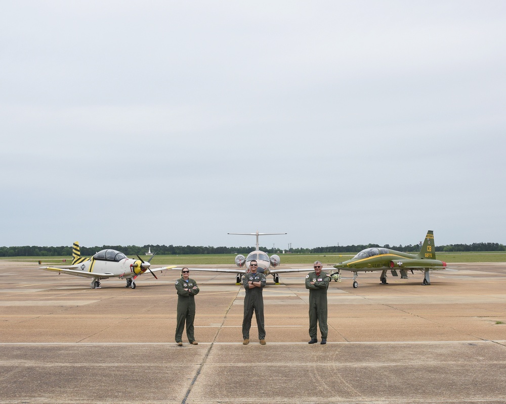 The three Proutys at Columbus Air Force Base, Mississippi