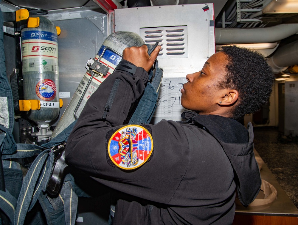 The Harry S. Truman Carrier Strike Group is on a scheduled deployment in the U.S. Sixth Fleet area of operations in support of naval operations to maintain maritime stability and security.